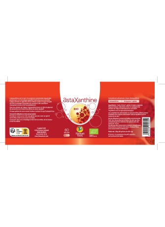 Astaxanthine Naturelle et Bio Européenne - 60 Gélules