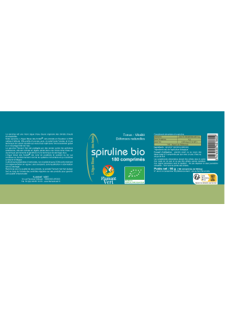 Spiruline Bio 180 comprimés – Algue Bleue des Andes