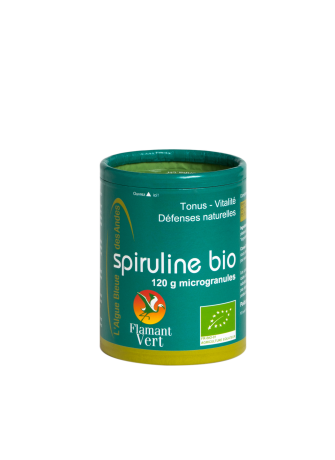 Spiruline Bio Microgranules 120 g – Algue Bleue des Andes