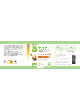 Maca + Acérola Bio – 80 Gélules | Énergie et Vitalité Naturelle