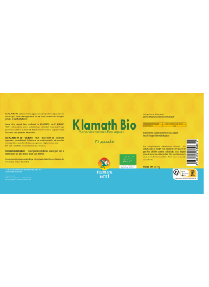 Klamath Bio en poudre – 75 g d’algue AFA pure