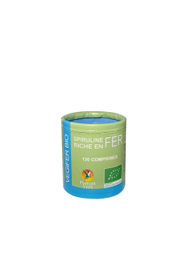 Végifer – Spiruline Bio riche en fer – 120 comprimés
