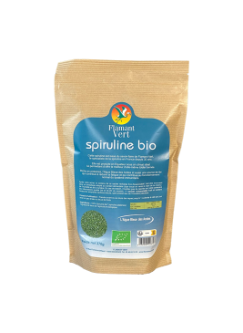 Spiruline Bio Microgranules 370 g – Format familial en sachet compostable