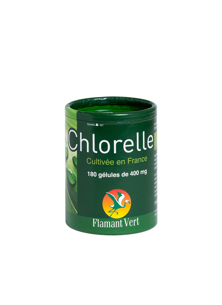 Chlorelle Bio 180 gélules – Microalgue détox made in France Chlorelle Bio 180 gélules – Microalgue détox made in France